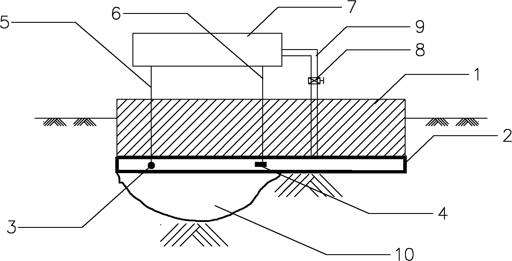 Device capable of controlling foundation settlement