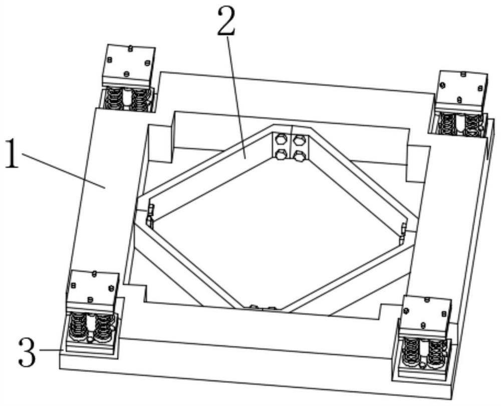 Mining machinery damping supporting device