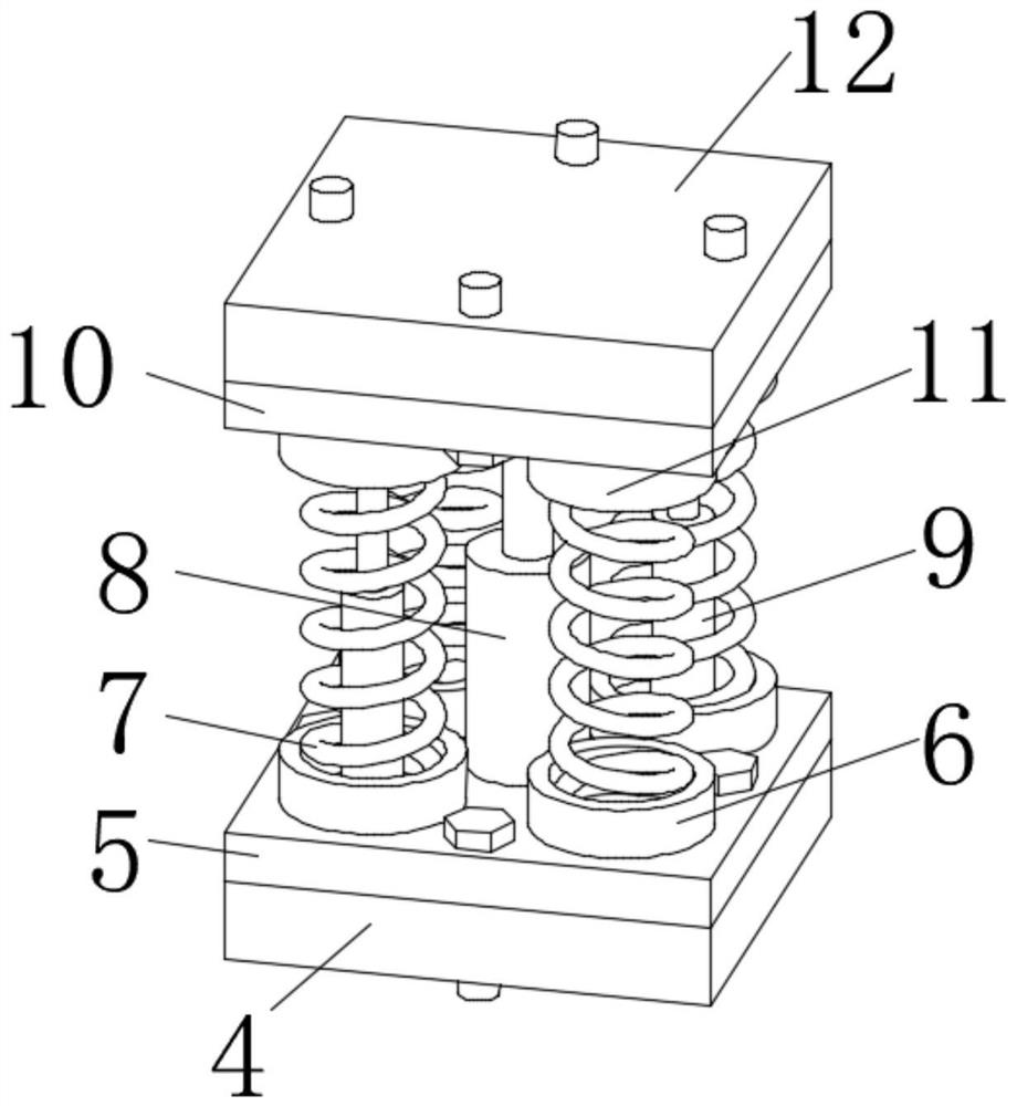 Mining machinery damping supporting device