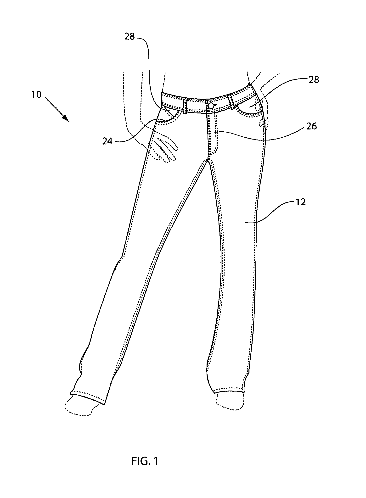 Bottom garment having improved tummy control