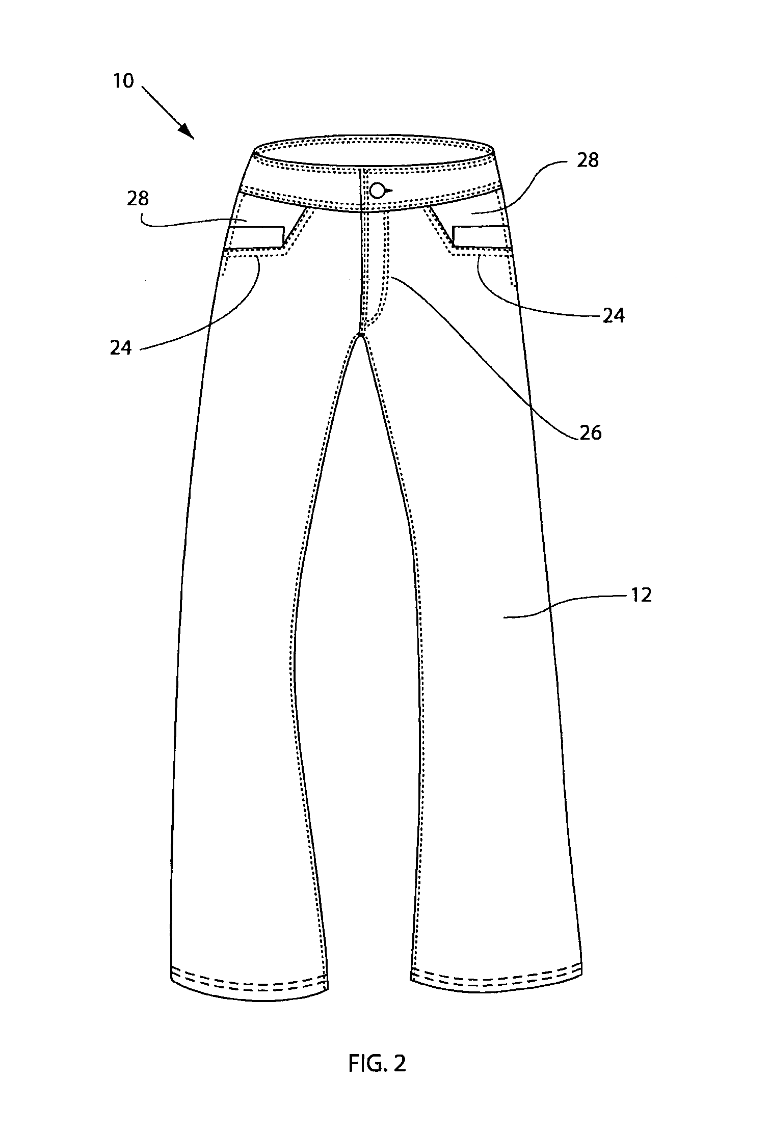 Bottom garment having improved tummy control