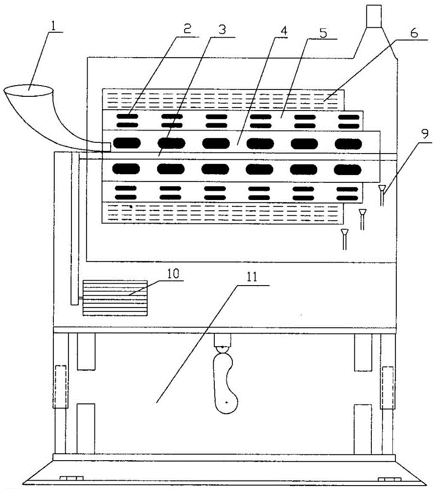 Waste concrete recycling and screening device