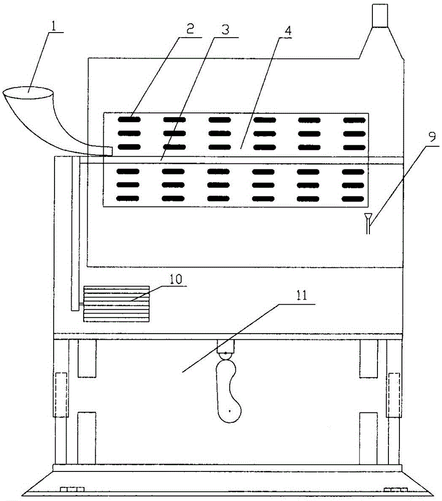 Waste concrete recycling and screening device