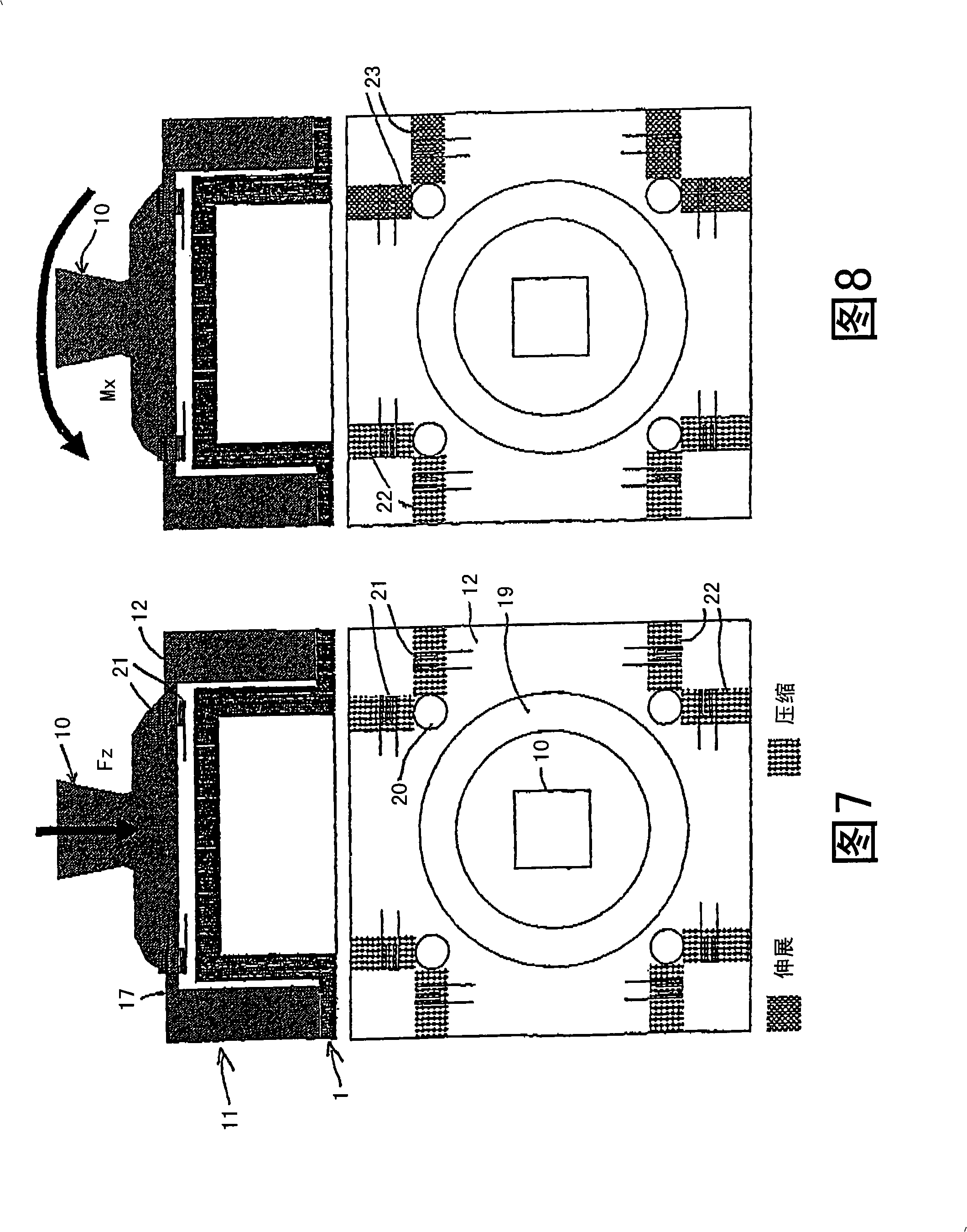 Sensor assembly for measuring forces and/or torques and use of said assembly