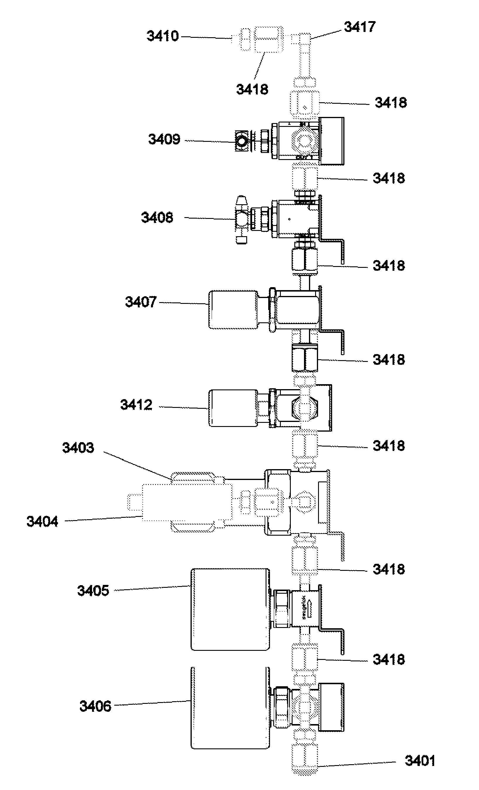 Manifold system for gas and fluid delivery