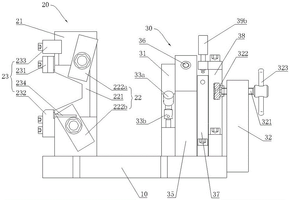 Clamping device for processing mushroom-shaped blade having Z-shaped blade shroud