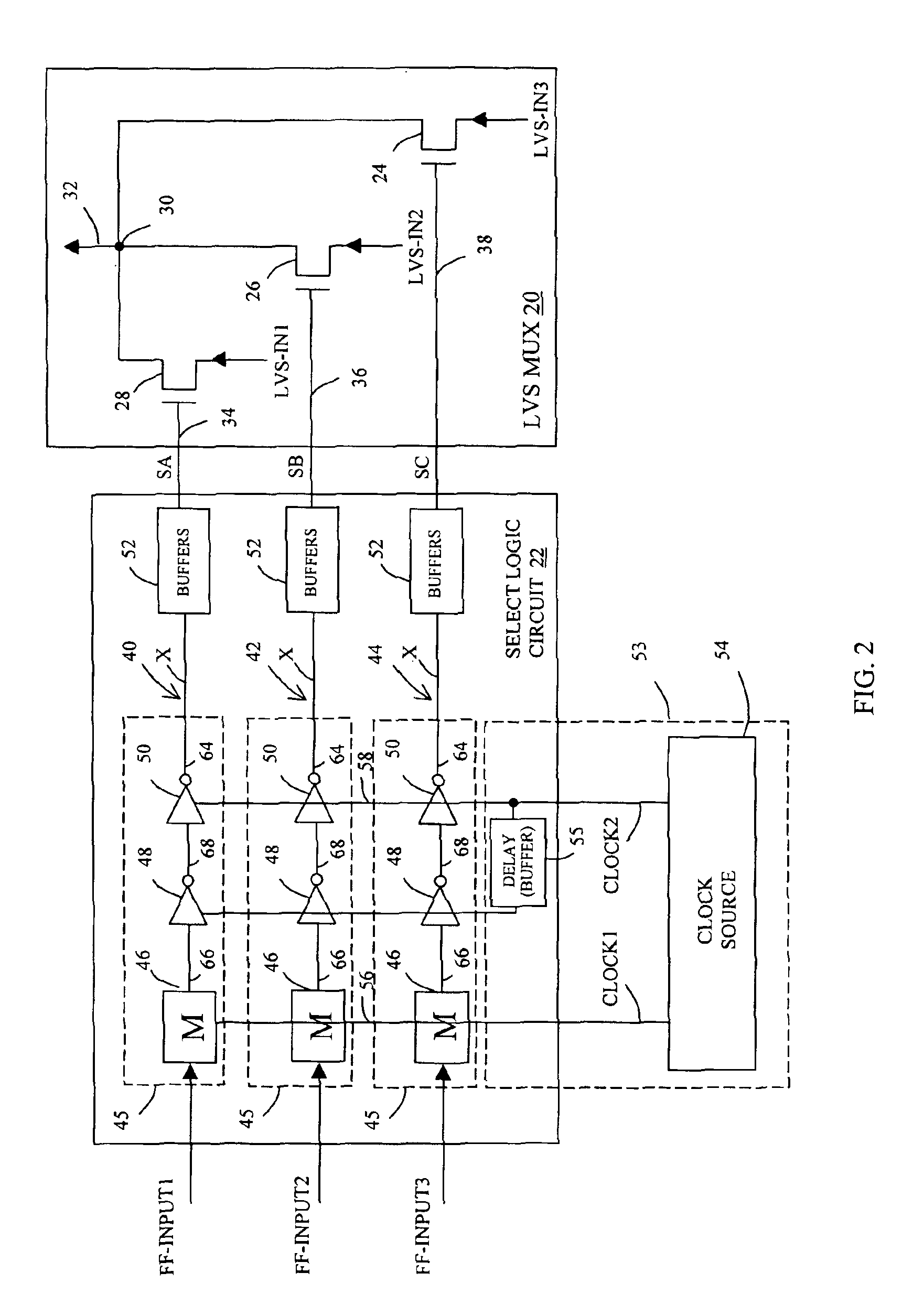 Select logic for low voltage swing circuits