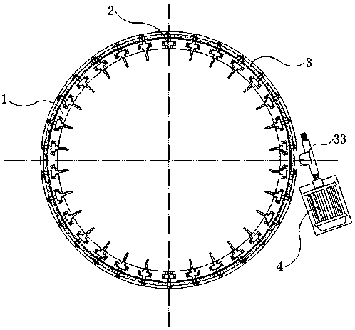 Gas turbine compressor gas turbine shrouding strip of space structure