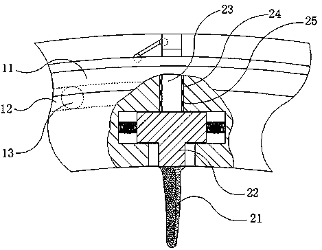 Gas turbine compressor gas turbine shrouding strip of space structure