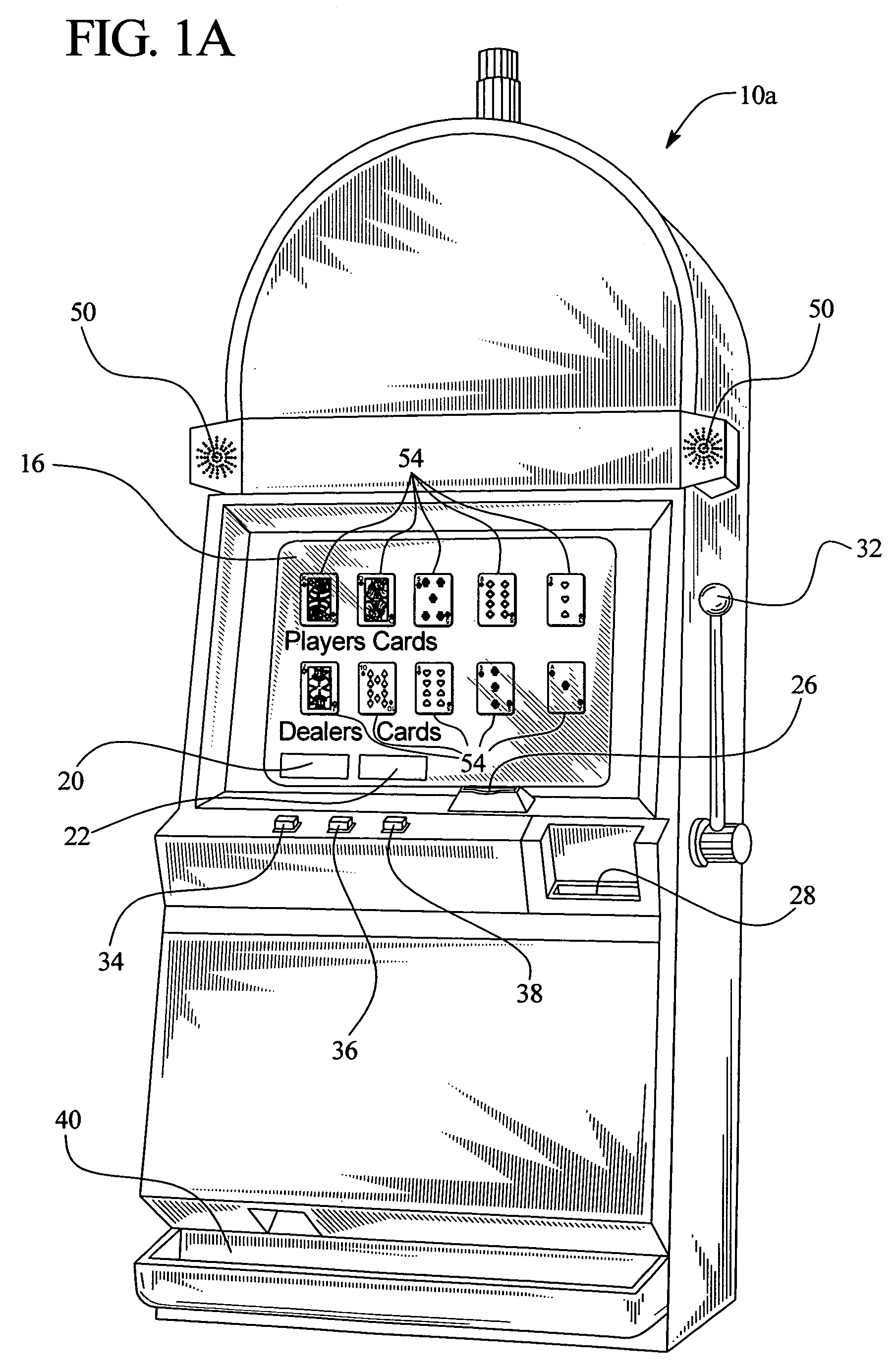 Gaming device having an interactive poker game with predetermined outcomes