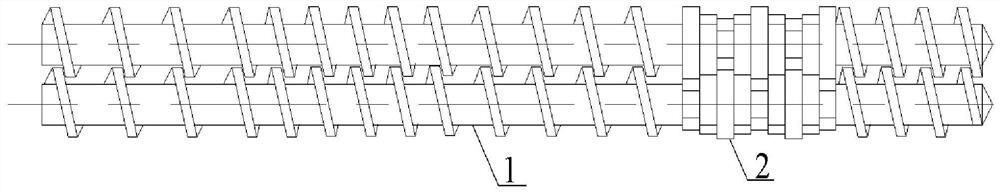 A wear-resistant screw of a twin-screw extruder and its processing technology