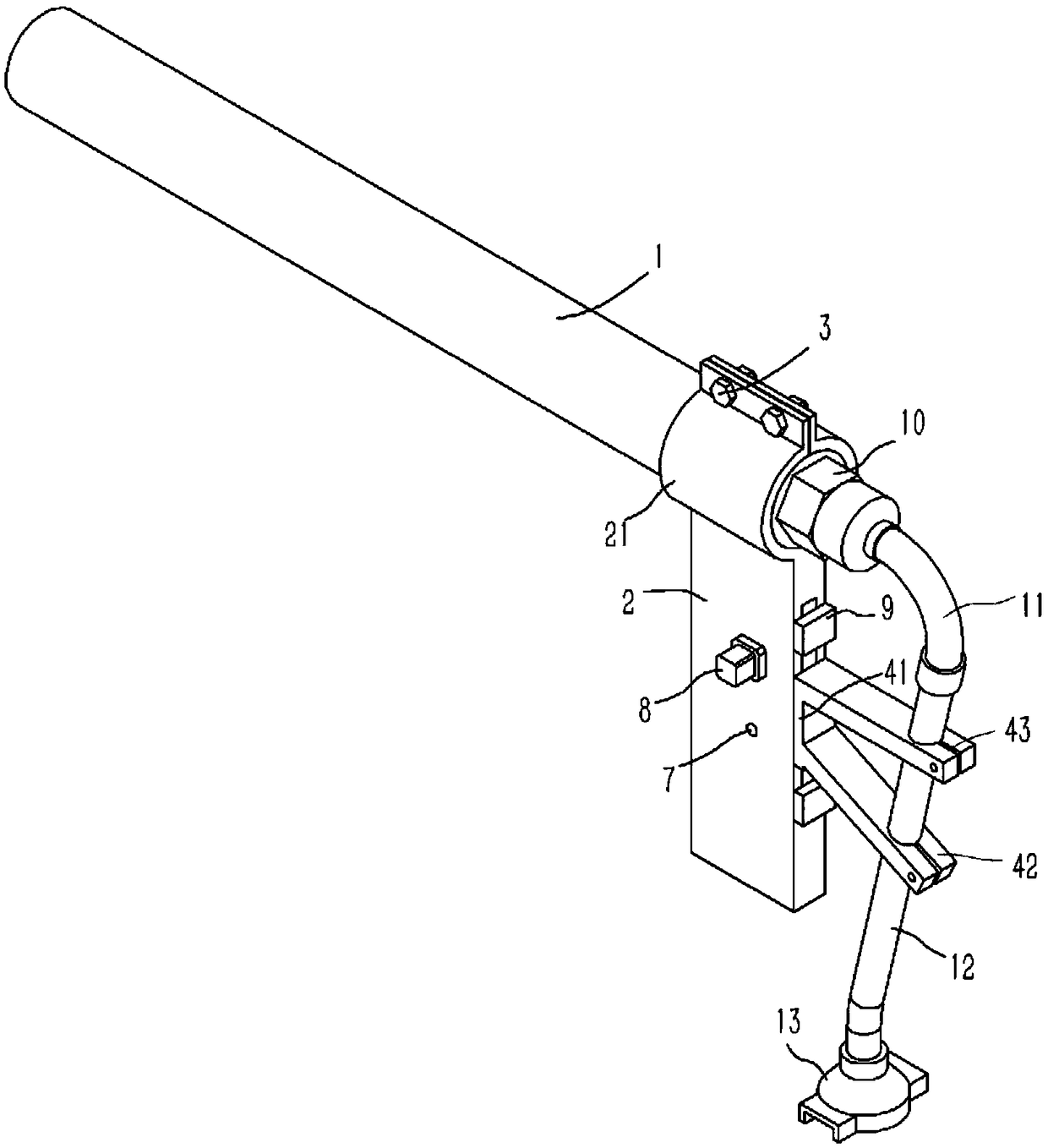 Adjustable siphon on drying cylinder