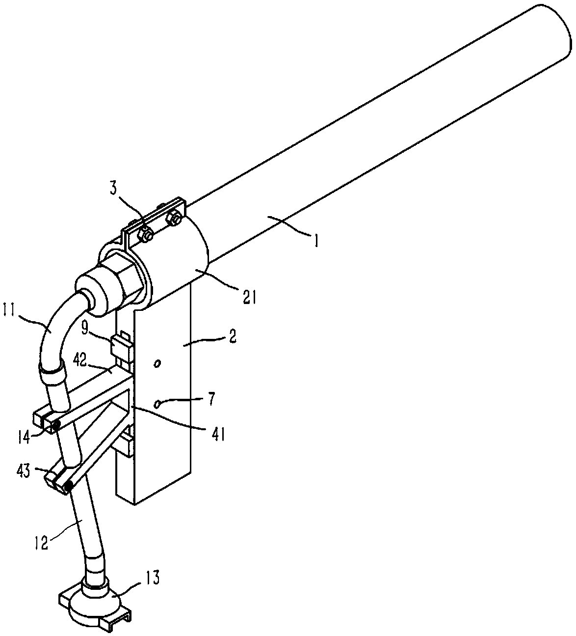 Adjustable siphon on drying cylinder