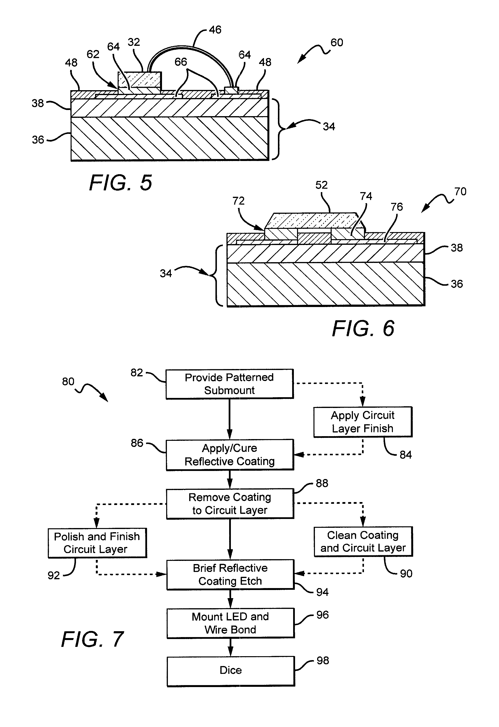 High reflective board or substrate for LEDs