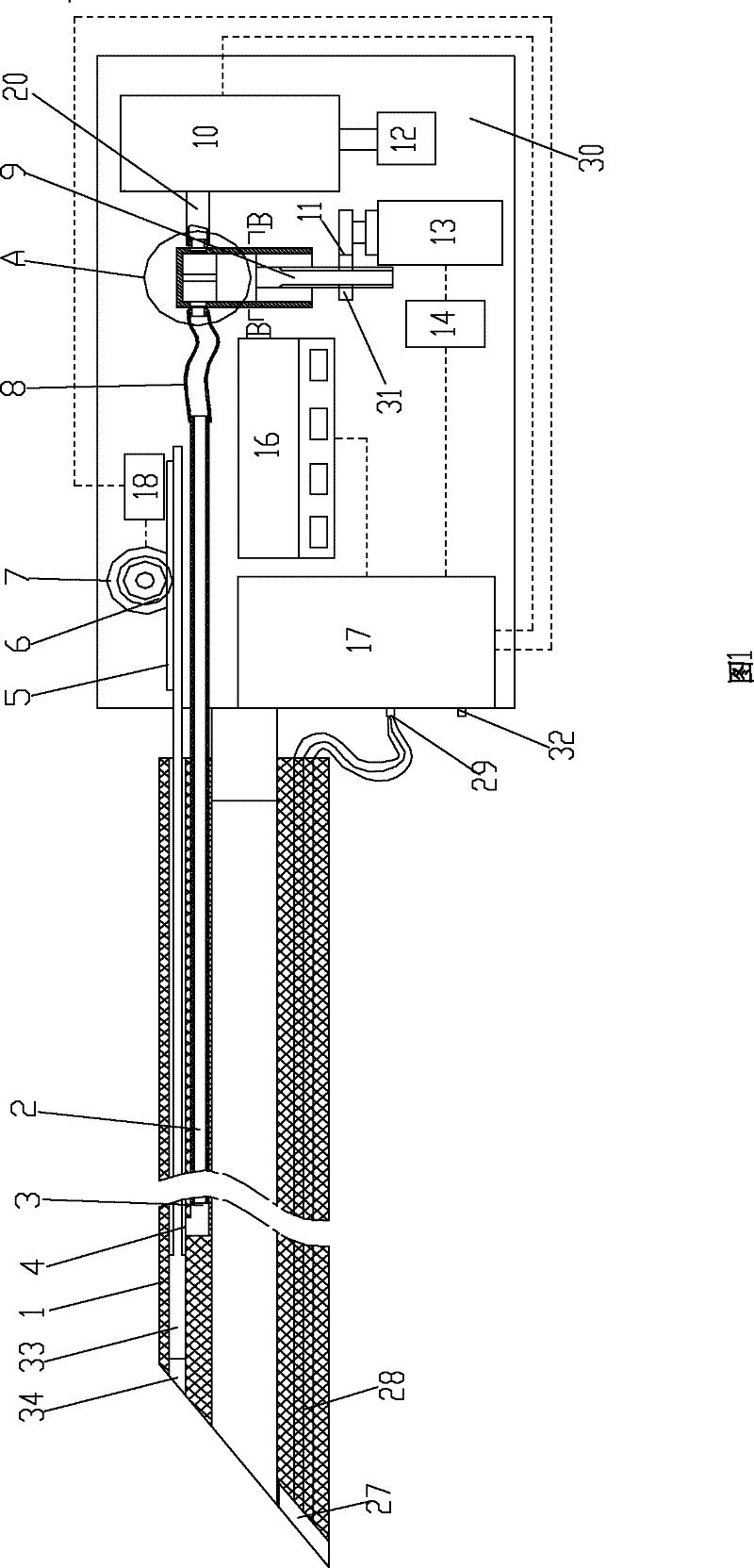 Piston type portable detection system for blood of human body