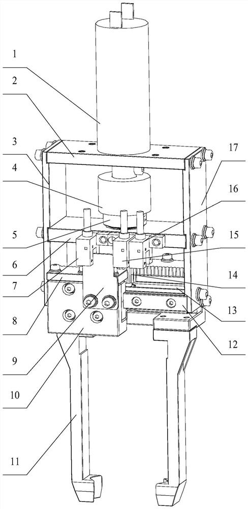 Test tube size information identification gripper device