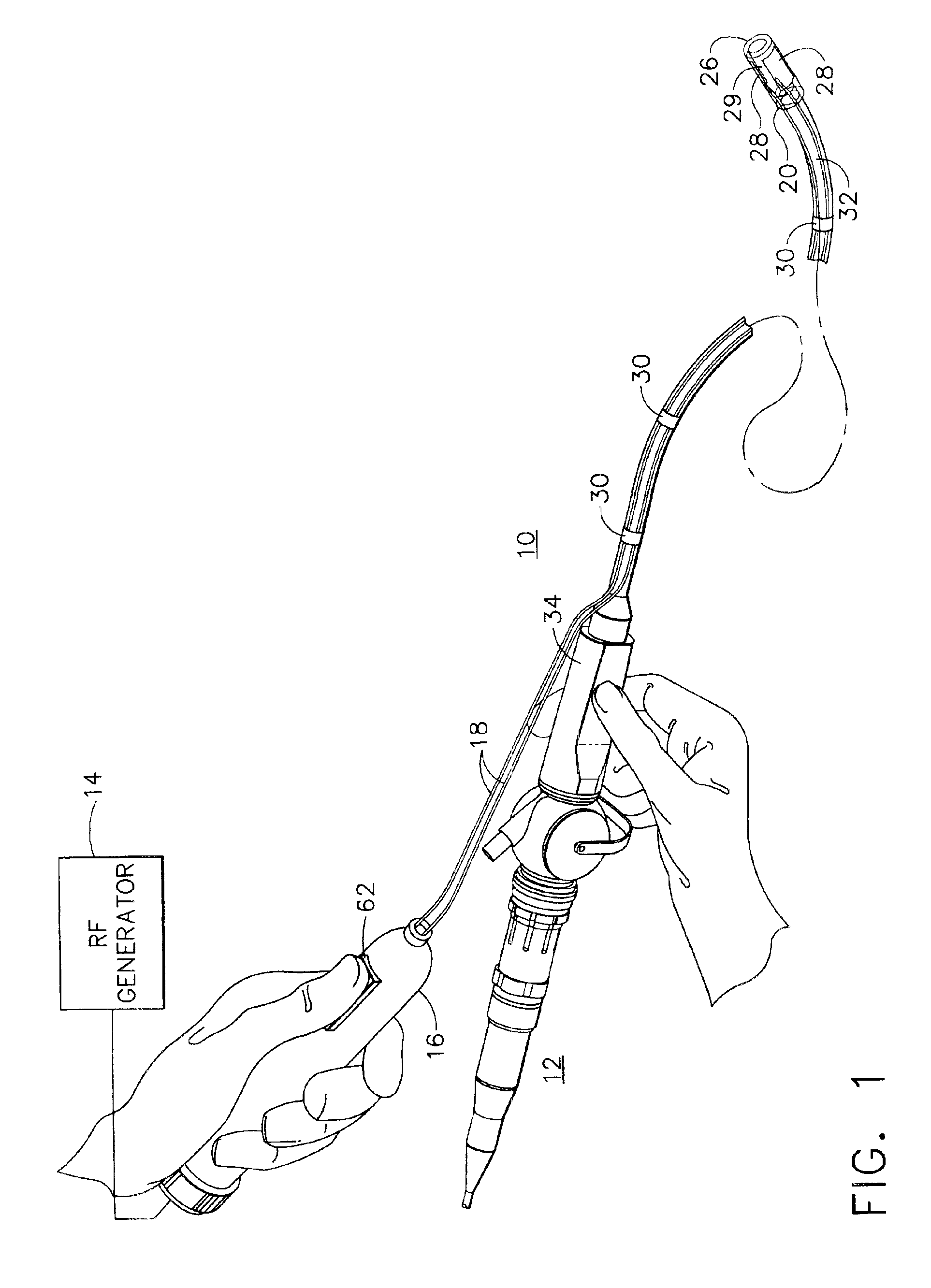 Endoscopic ablation system with improved electrode geometry