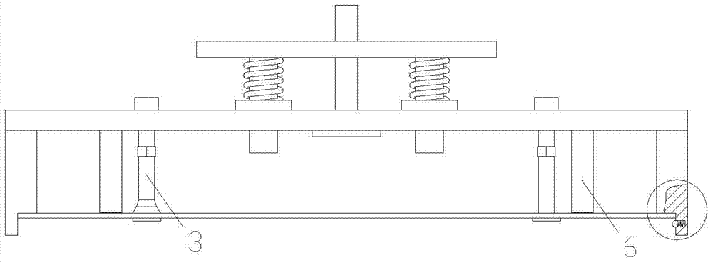 An elastic suction device for sheet metal parts with snap lock