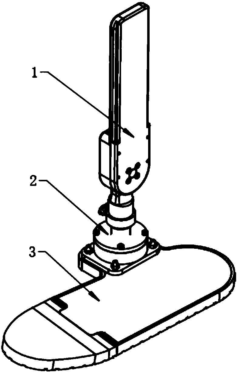 Three-degree-of-passive-freedom exoskeleton ankle joint mechanism