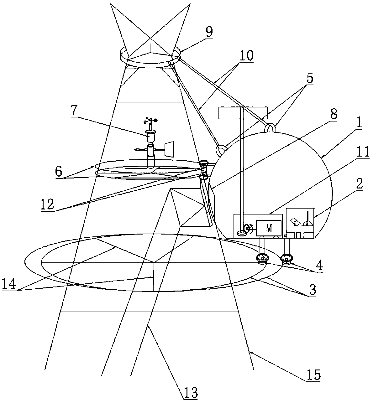 Rotatable sightseeing platform based on large transmission tower