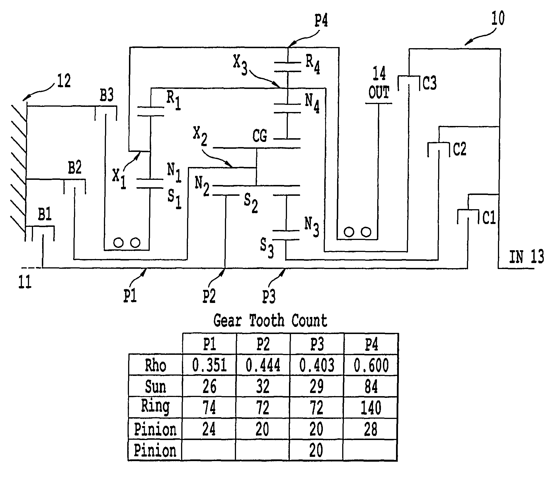 Multi-speed automatic transmission