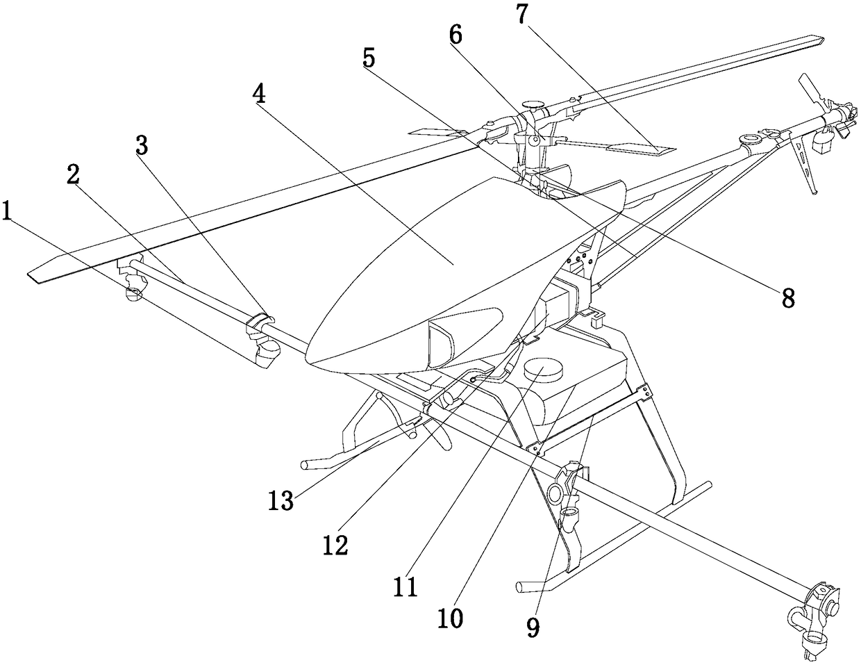 Combined type agricultural unmanned aerial vehicle