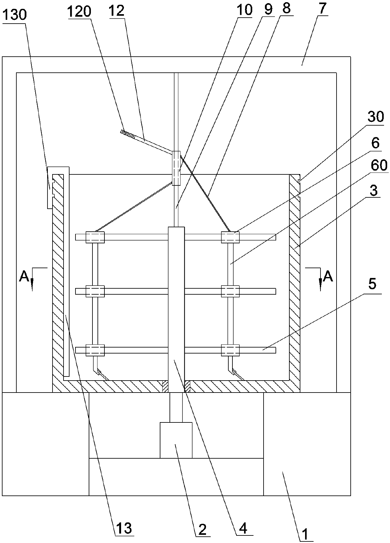 Stirrer for concrete stirring station