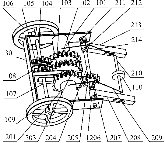 Hopping robot with wheel movement function