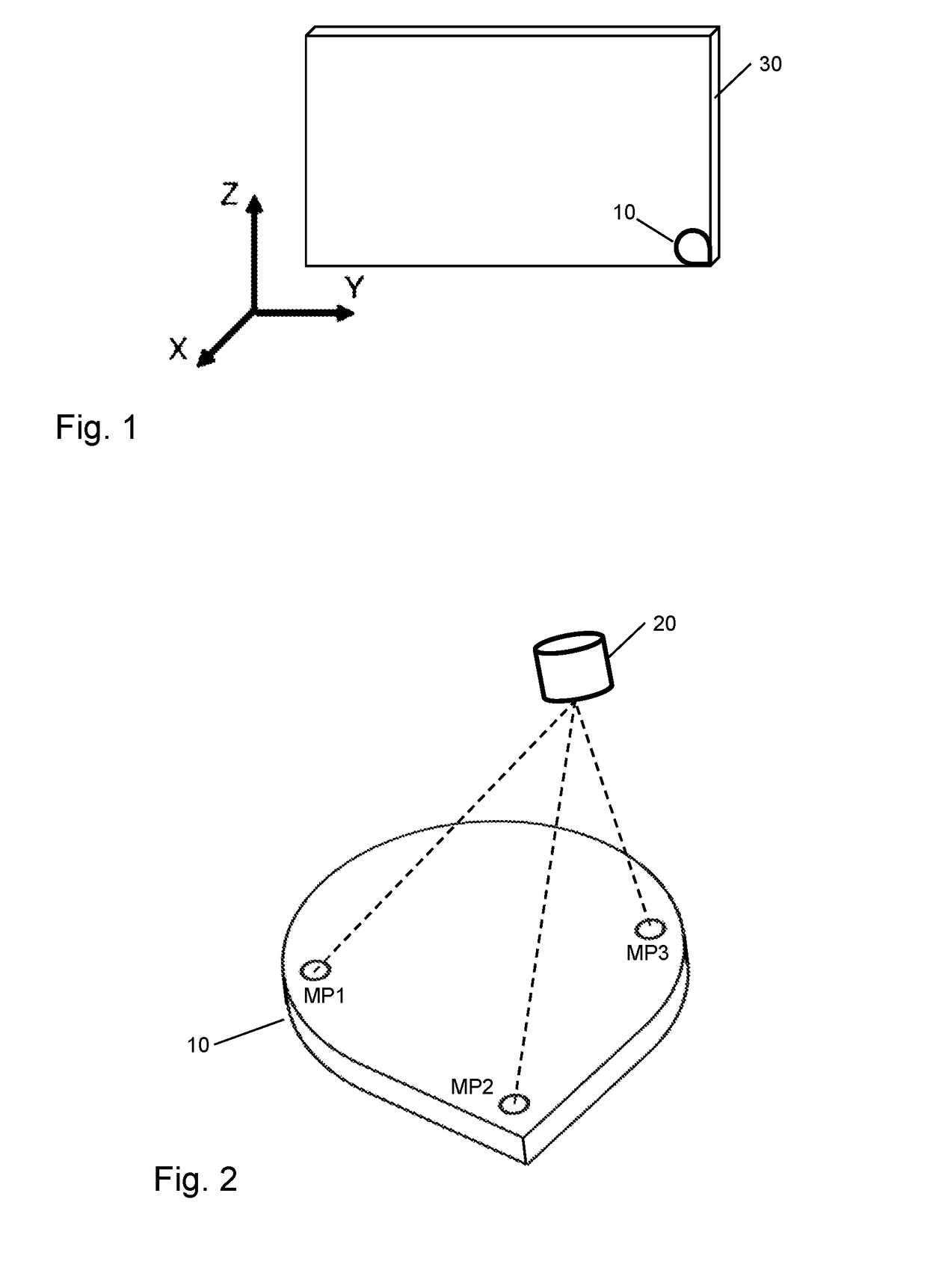 Storage of object data in device for determination of object position