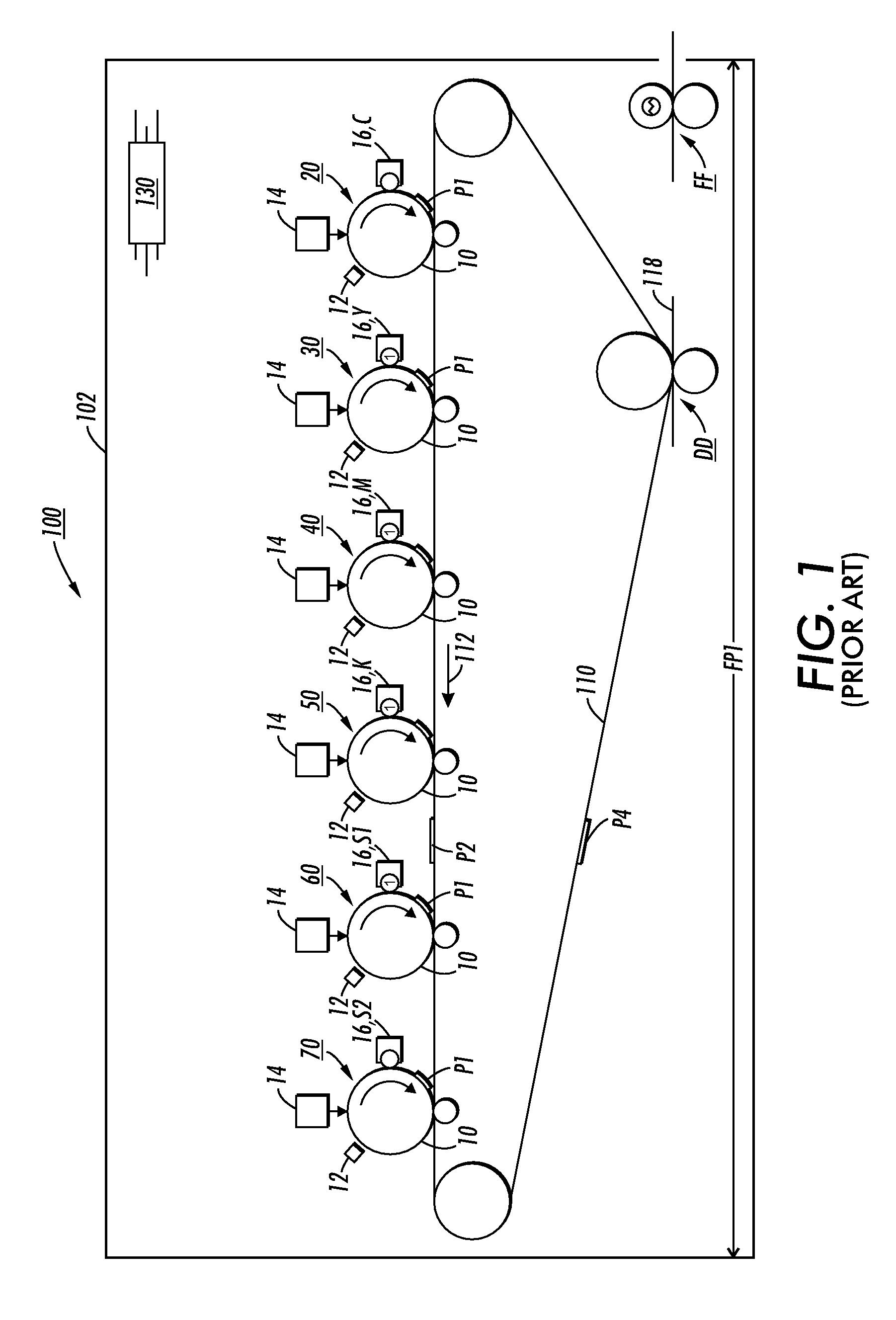 Hybrid single pass, multi-pass full color printing system