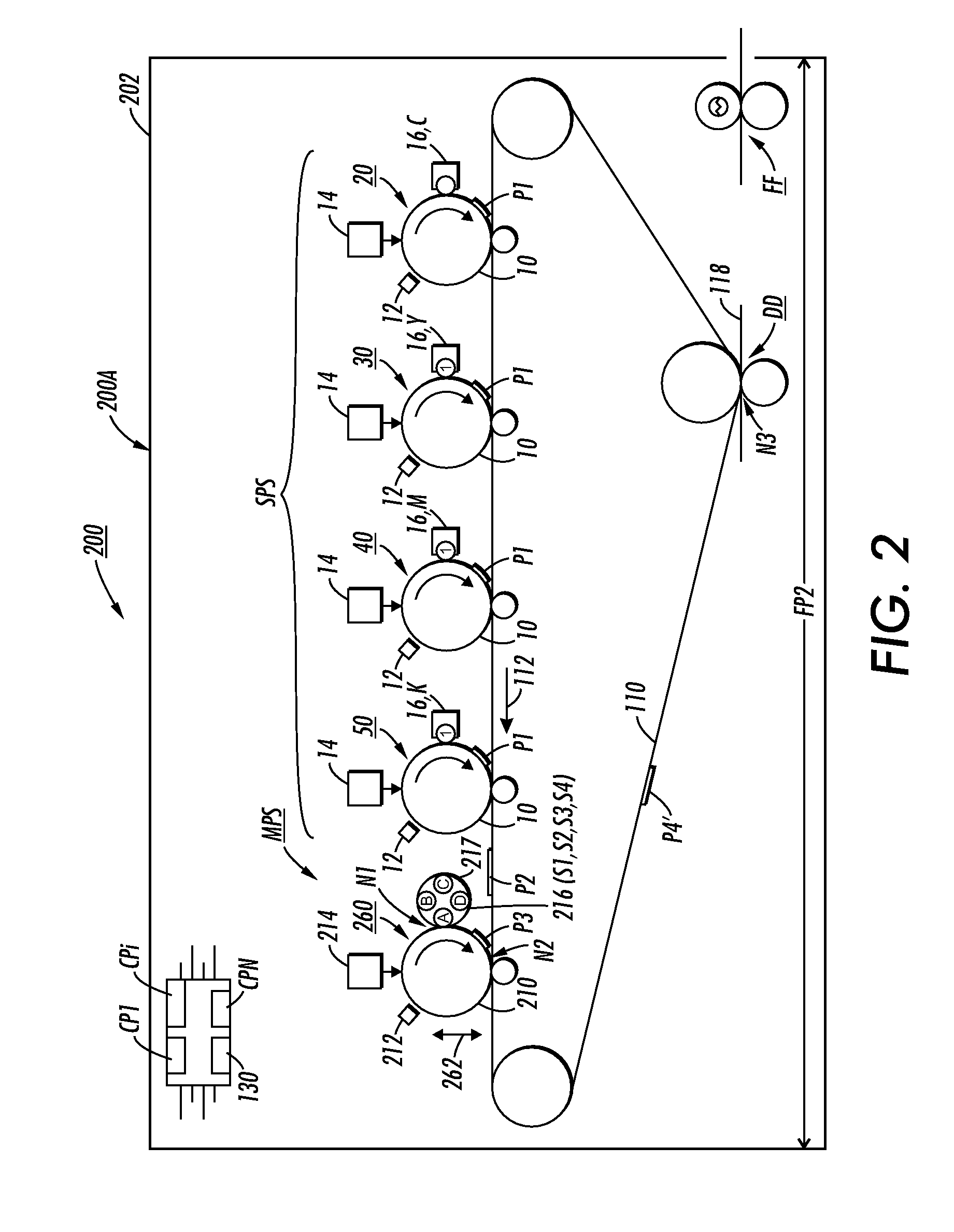 Hybrid single pass, multi-pass full color printing system