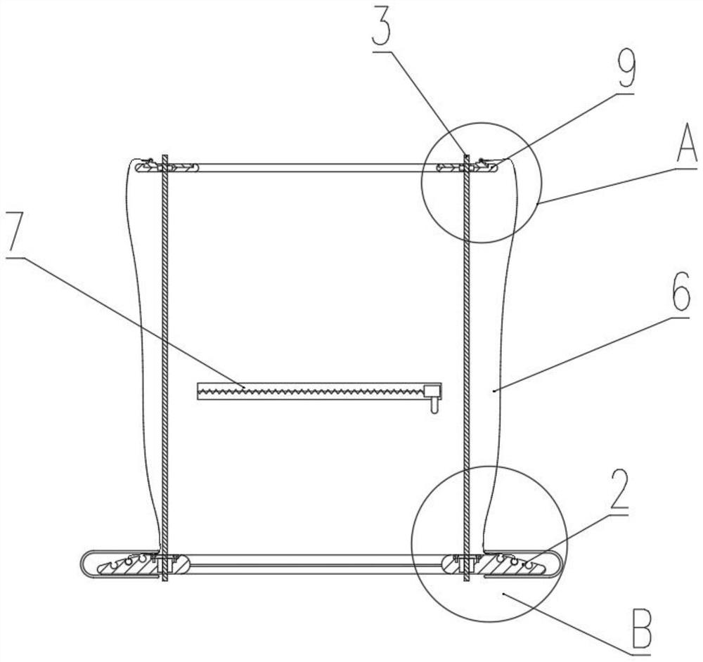 Intermediate temporary rearing device for genetic breeding family of mudflat shellfish