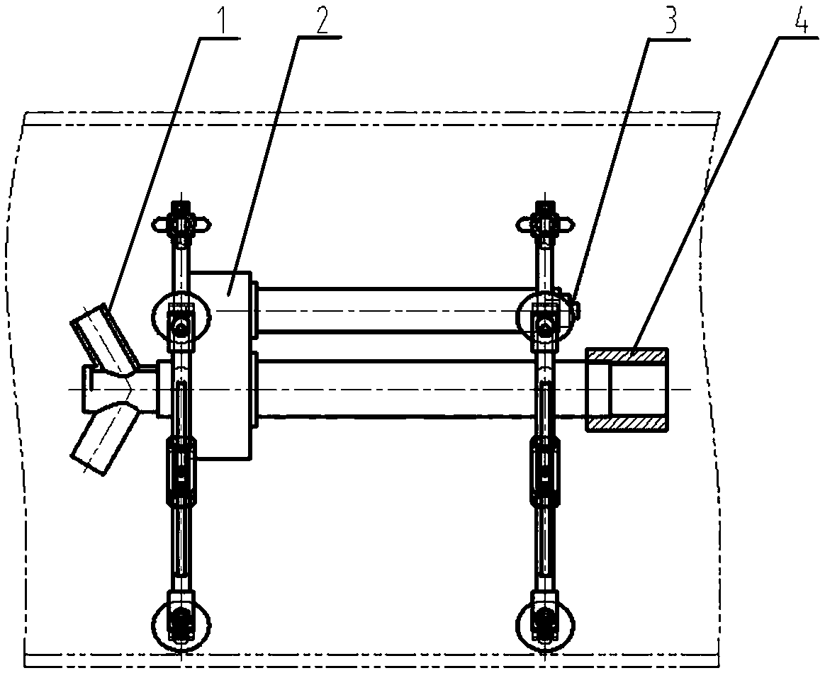 Automatic derusting and painting device for inner wall of steel tube