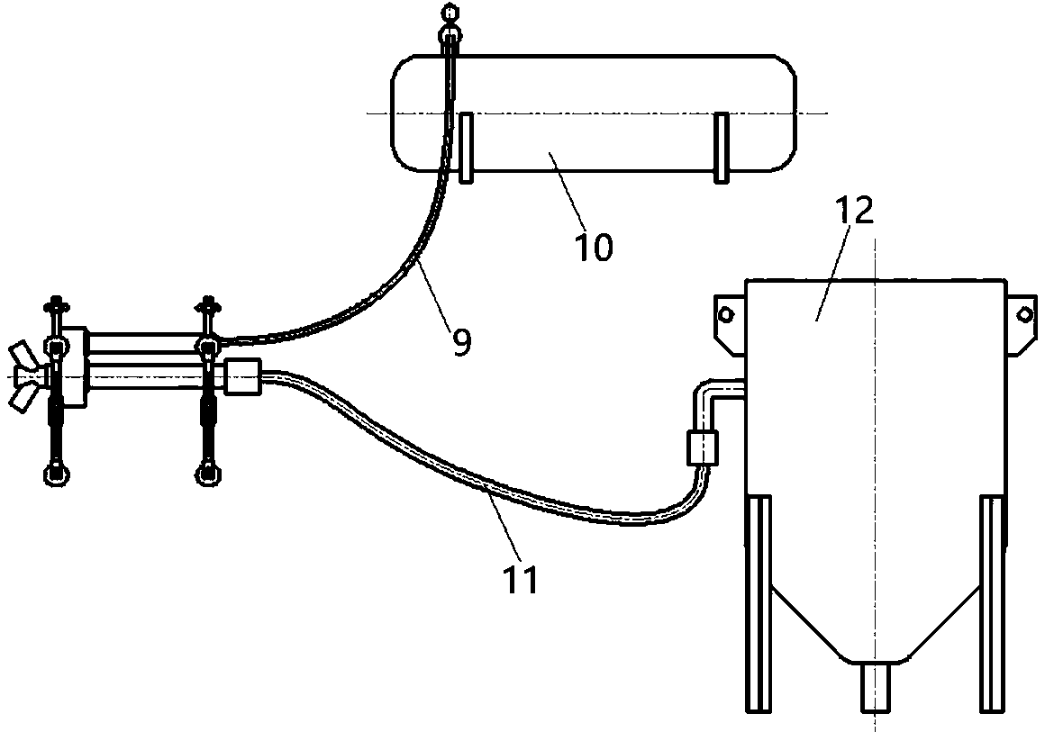 Automatic derusting and painting device for inner wall of steel tube