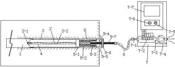 Rapid quantitative monitoring device for environmental parameters of coal mine fire zone