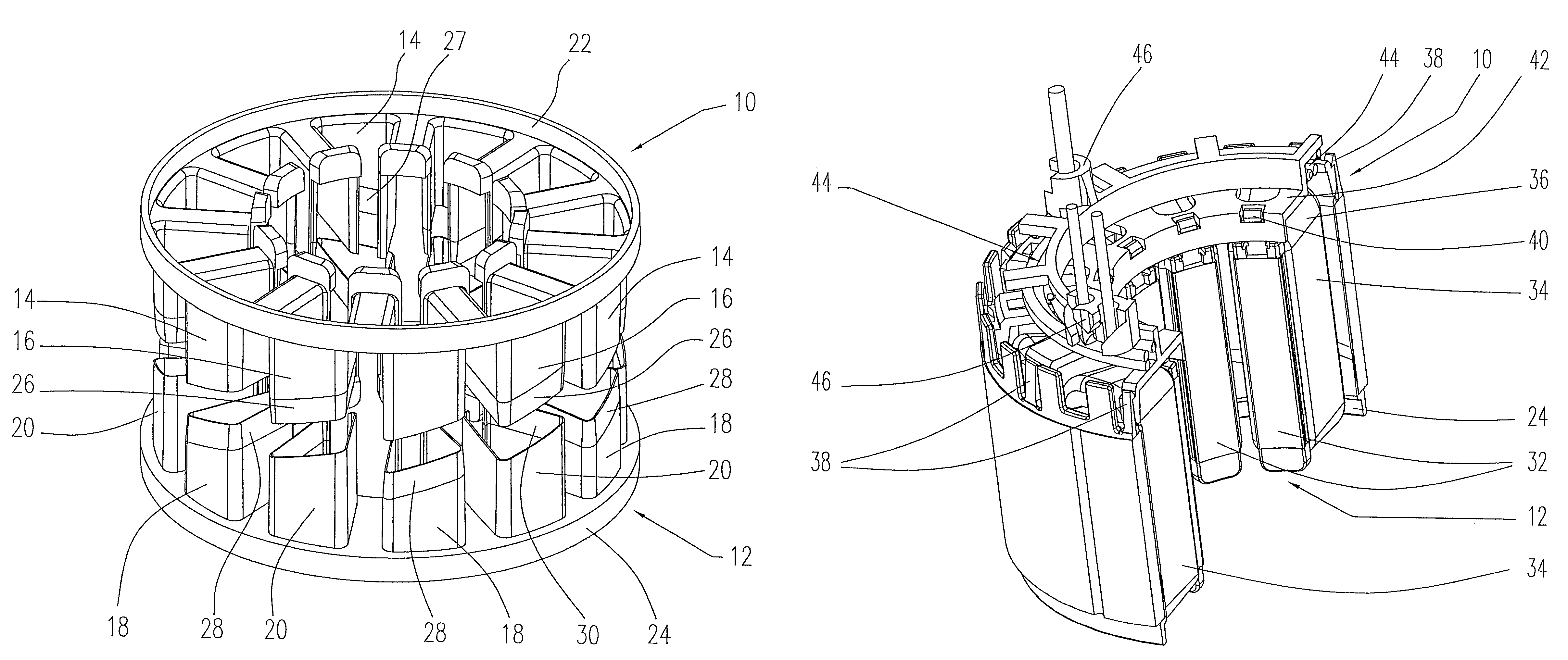 Device for the insulation of stator slots