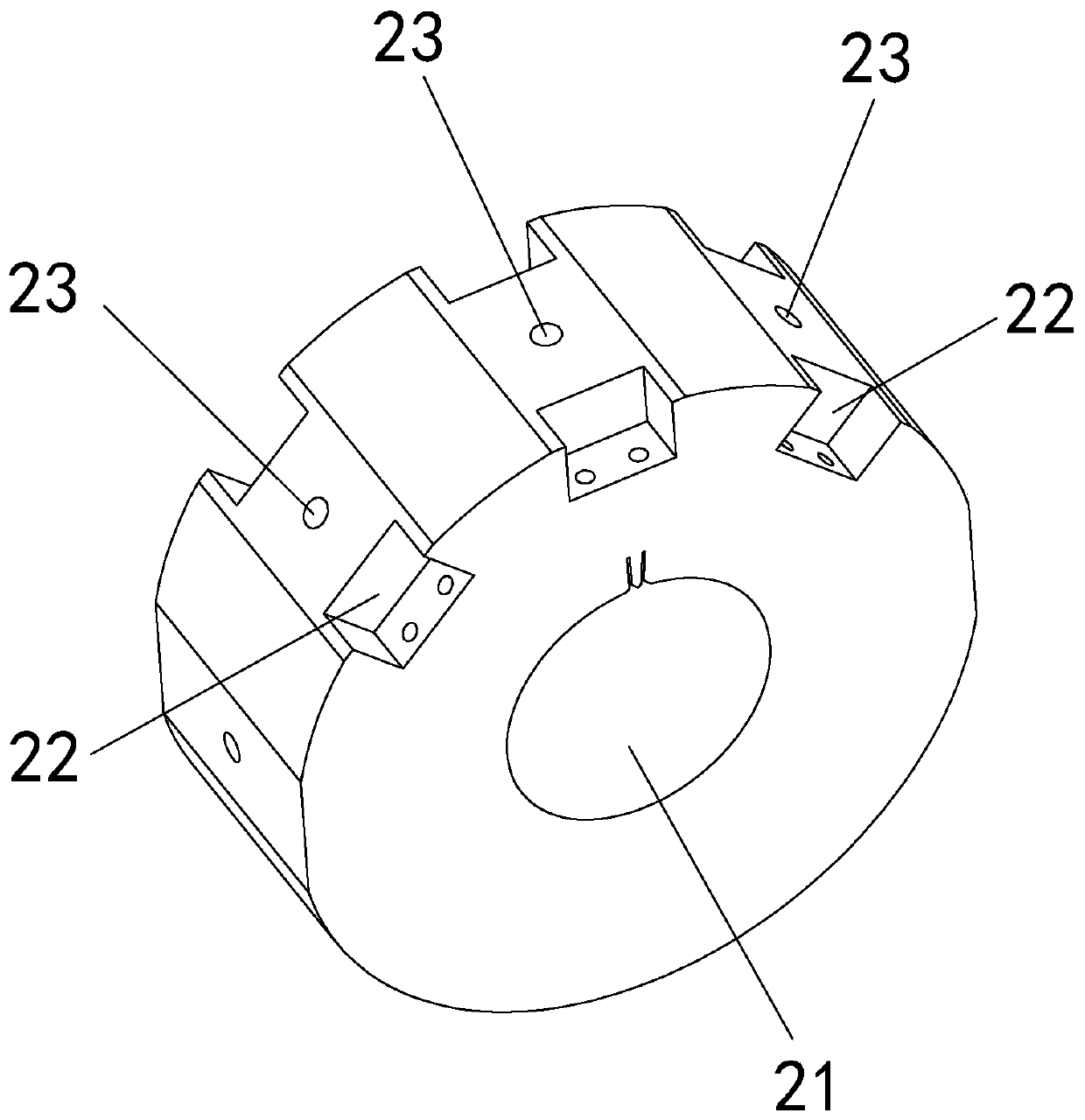 Dynamic stiffness and dynamic damping test bench for foil dynamic-pressure air radial bearing