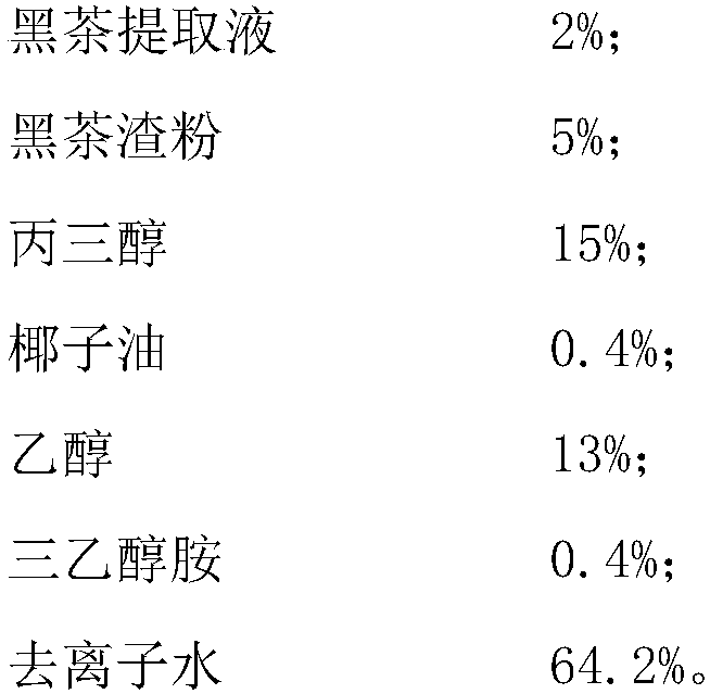 Dark green tea scrub exfoliating and repairing nursing cream and preparation method thereof