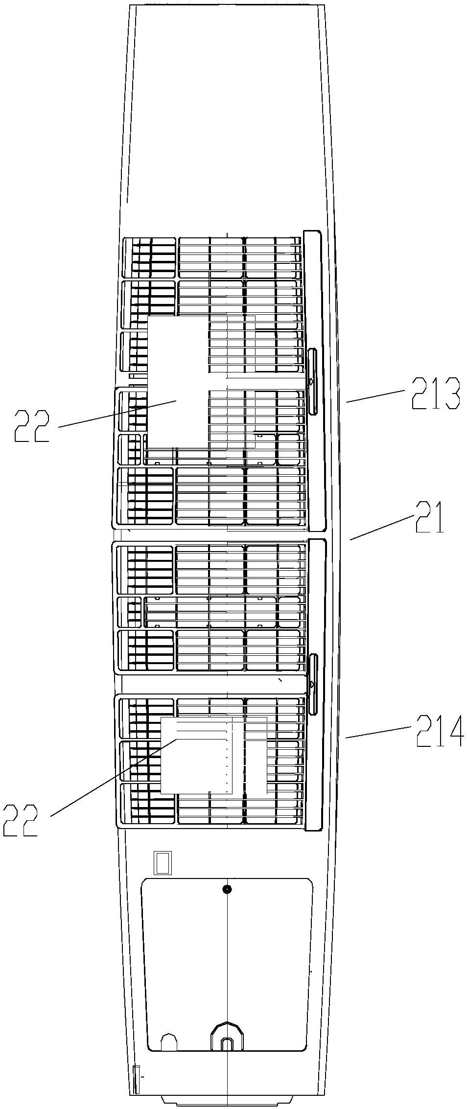 Filter structure and air conditioner indoor unit comprising same