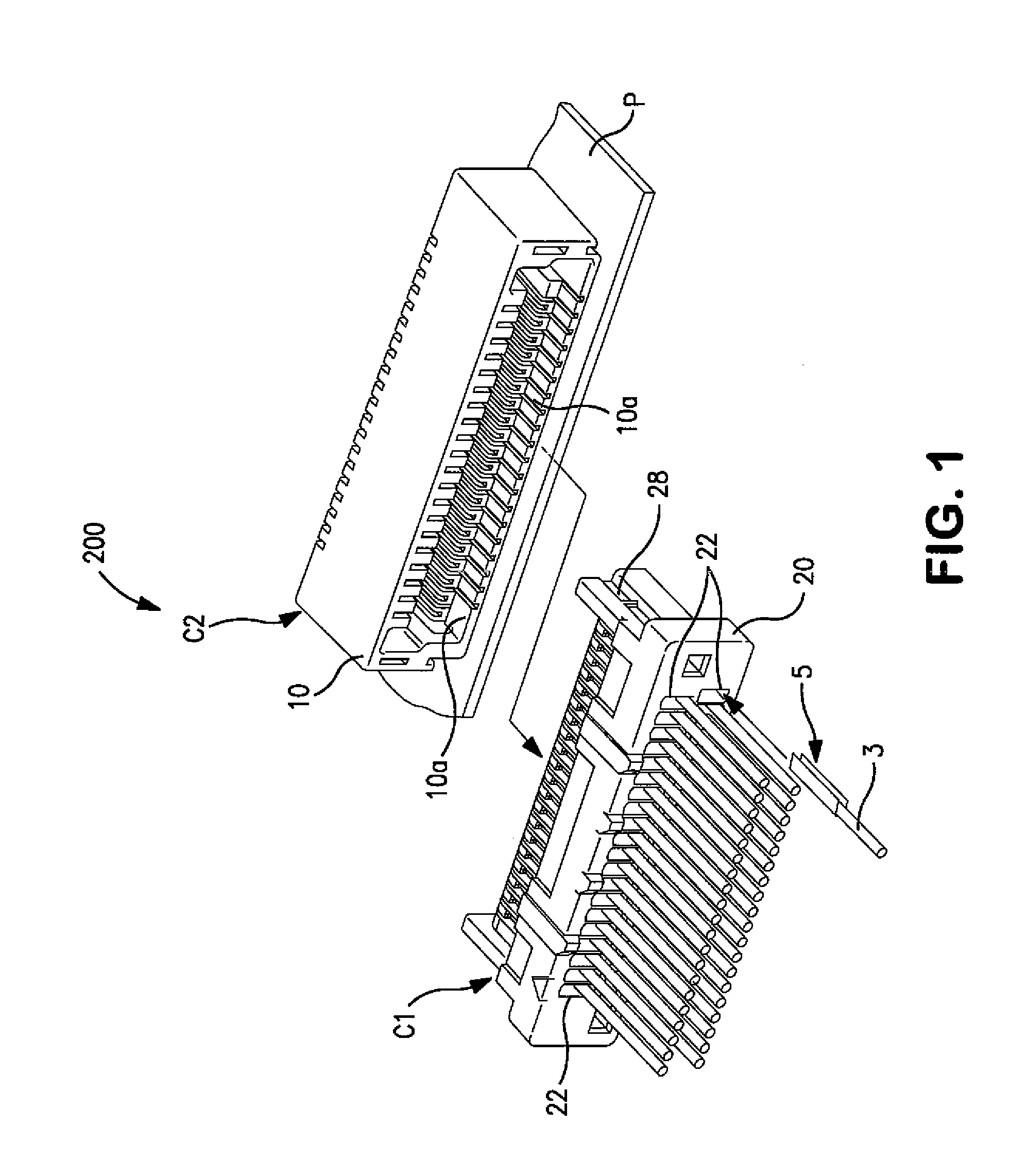 Fine Pitch Electrical Connector and a Thermoplastic Composition for Use Therein