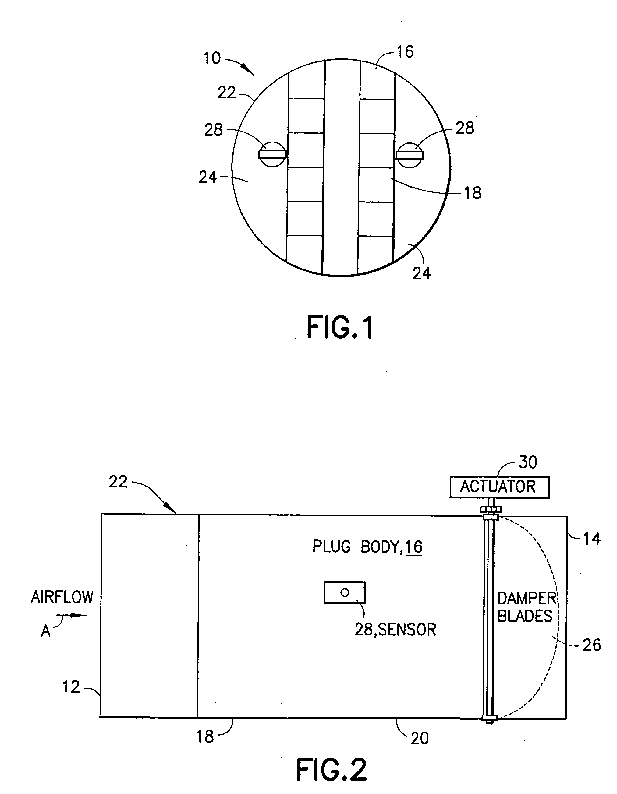 Multi-valve damper for controlling airflow and method for controlling airflow