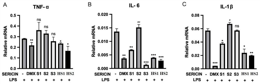 A kind of sericin peptide and its application