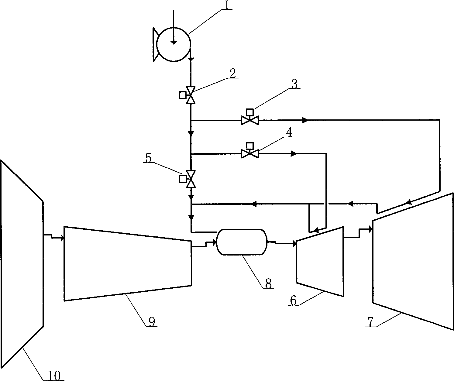 Method for controlling gap between blade tip of turbine casing and blade tip of turbine rotor blade