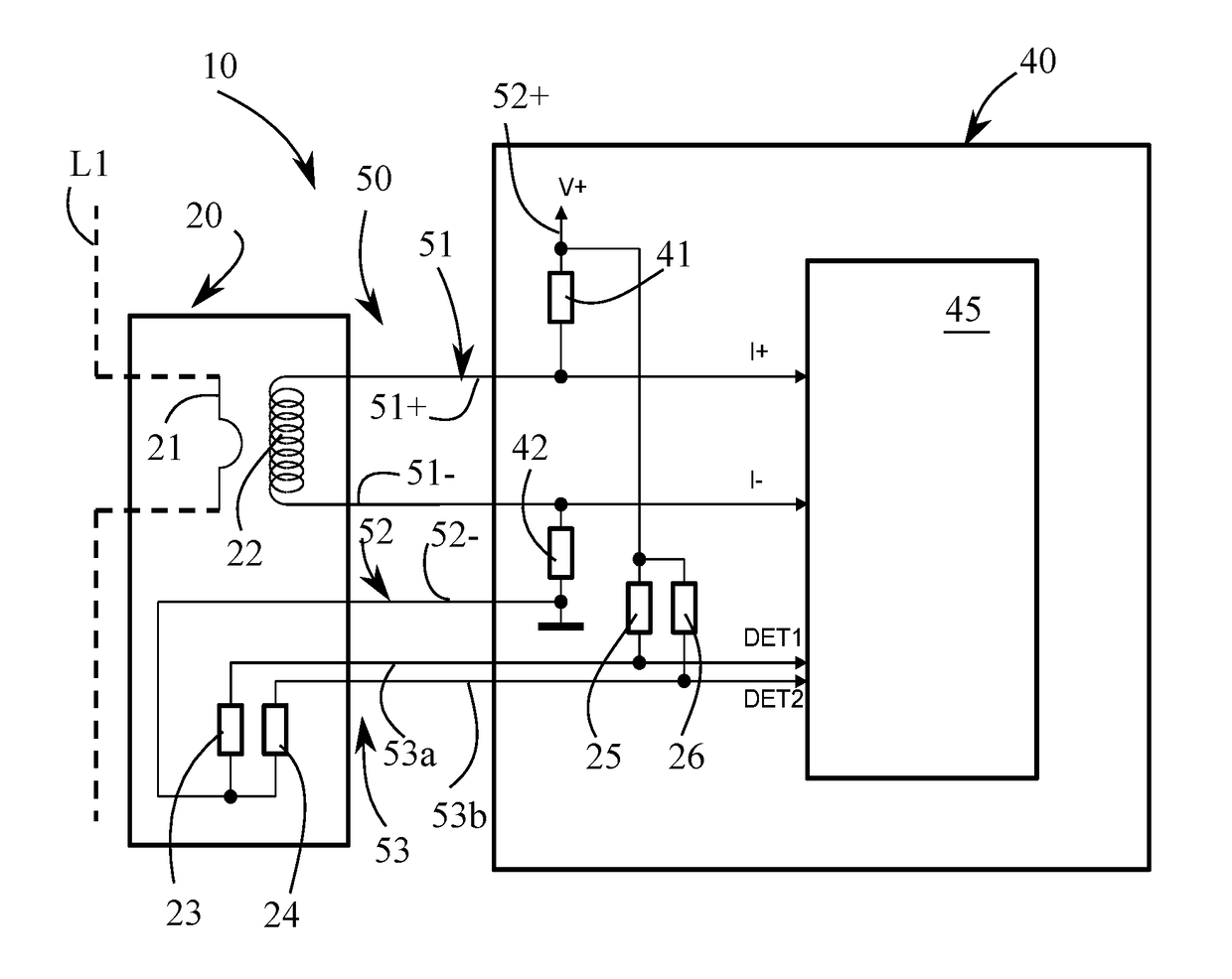 Device for measuring at least one physical quantity of an electric installation