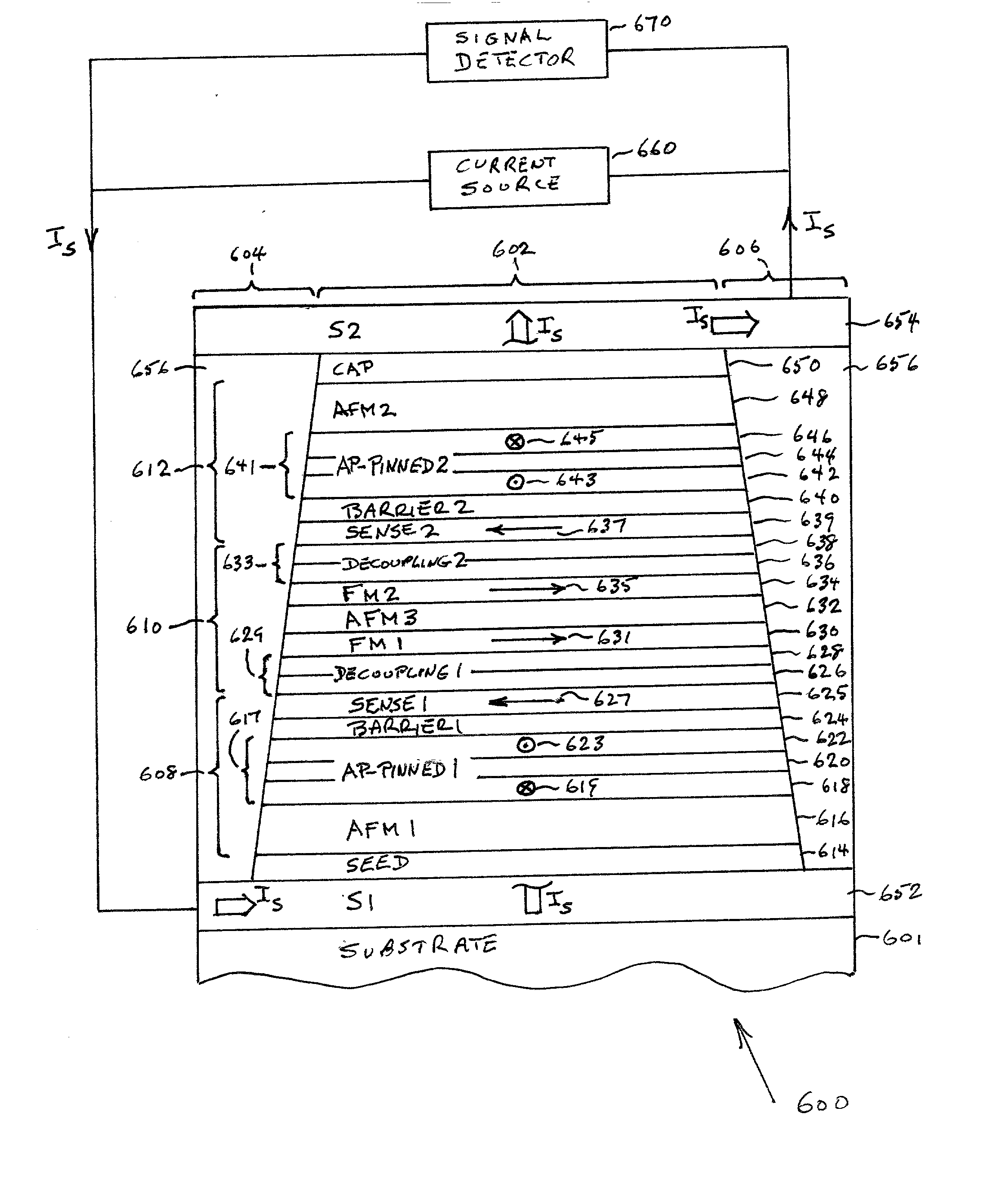 Dual magnetic tunnel junction sensor with a longitudinal bias stack