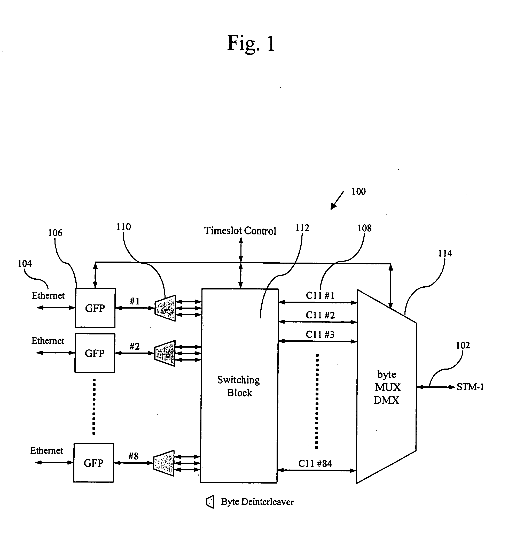 Mapping system of virtual concatenation group signals