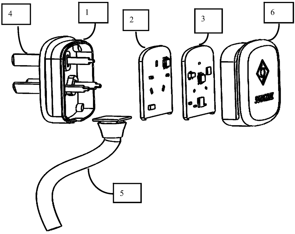 Power supply plug-type integral Internet of things power parameter monitoring device