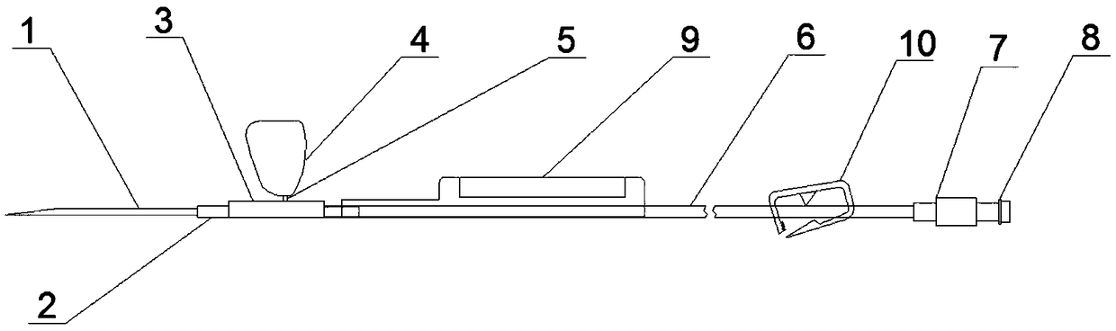 Internal fistula puncture needle for hemodialysis with function of displaying horizontal angles and application method thereof