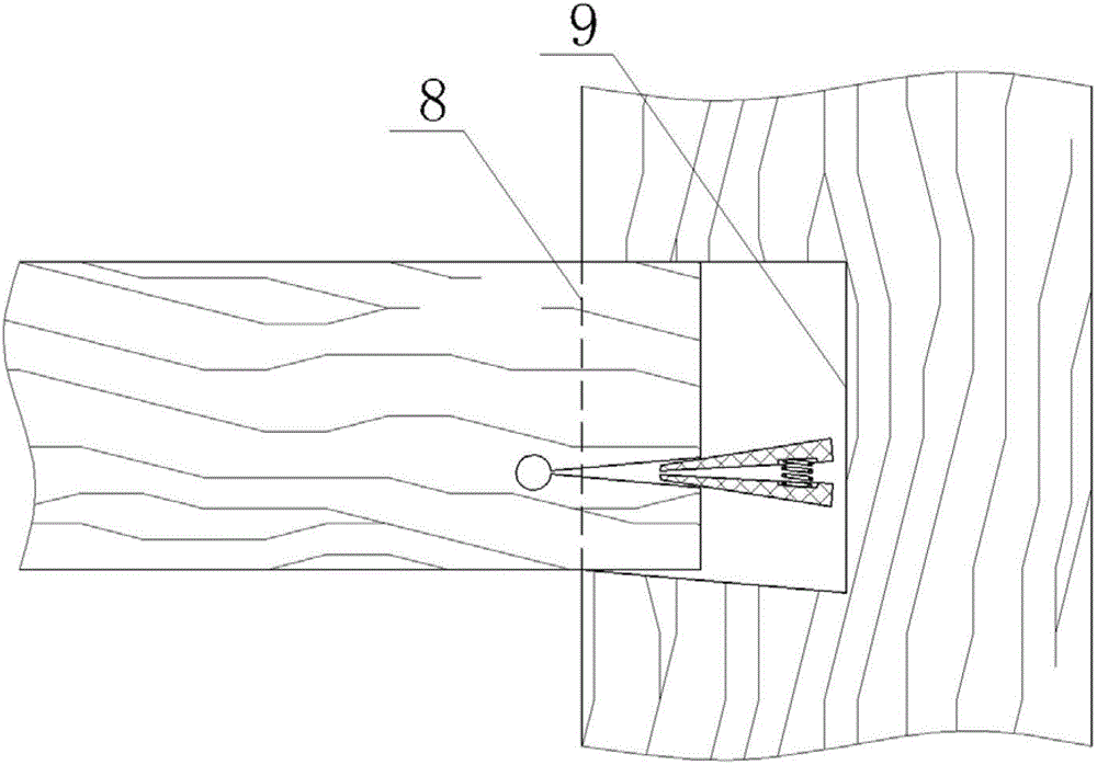 Tenon and mortise combined structure of wood product