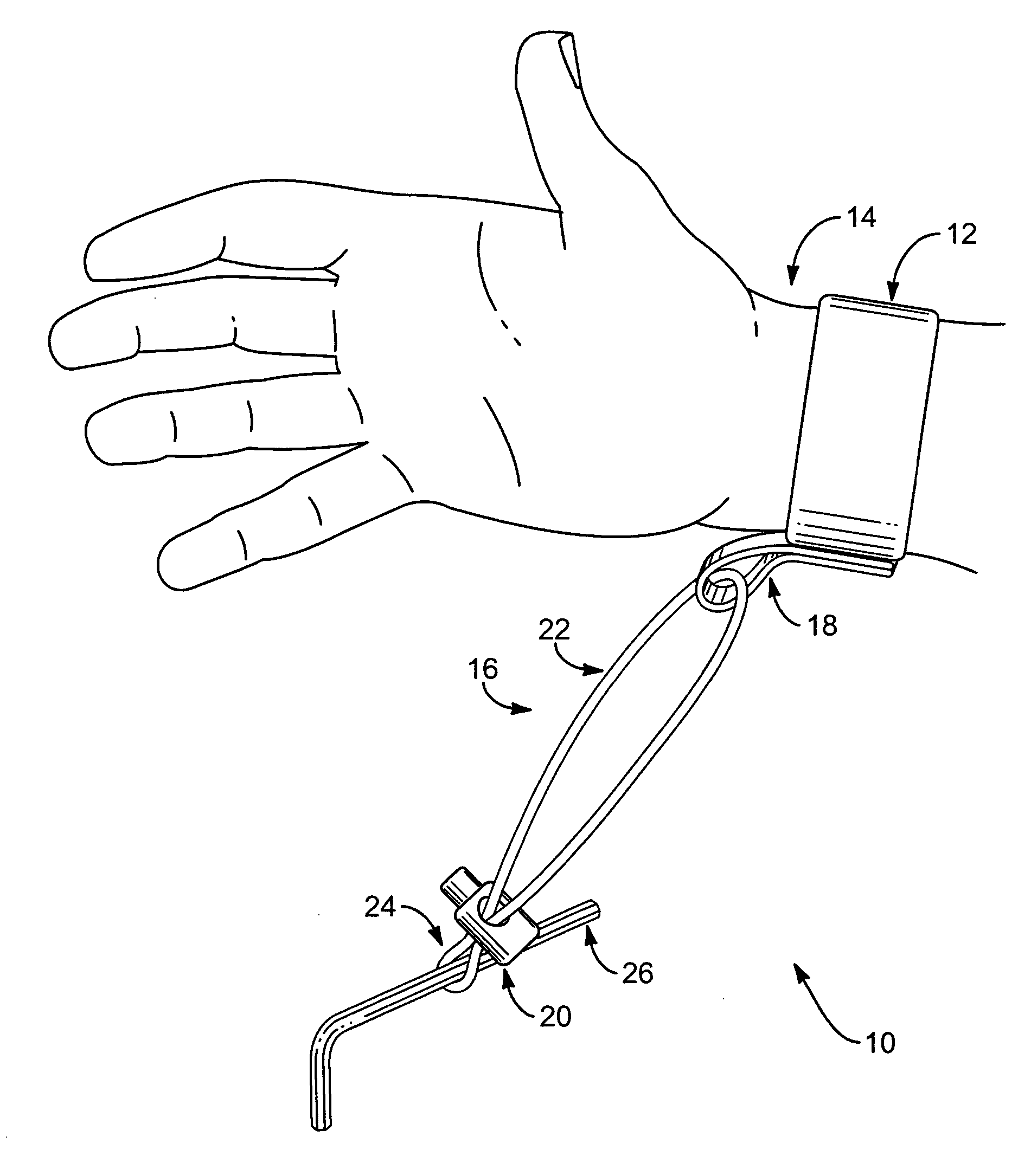 Continuously variable, closed loop, instrument tether